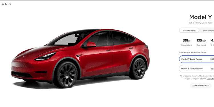 Tesla Raises Price of Model Y by 0