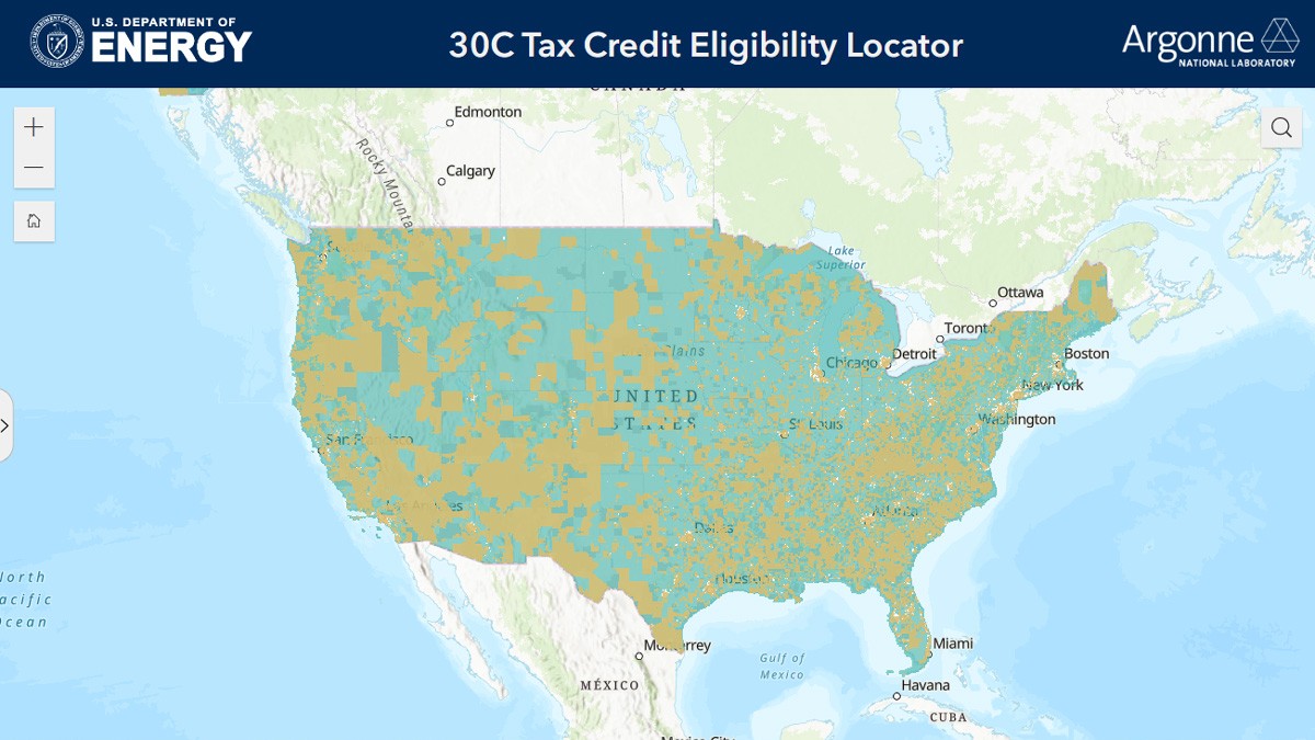 US Treasury EV charger tax credit